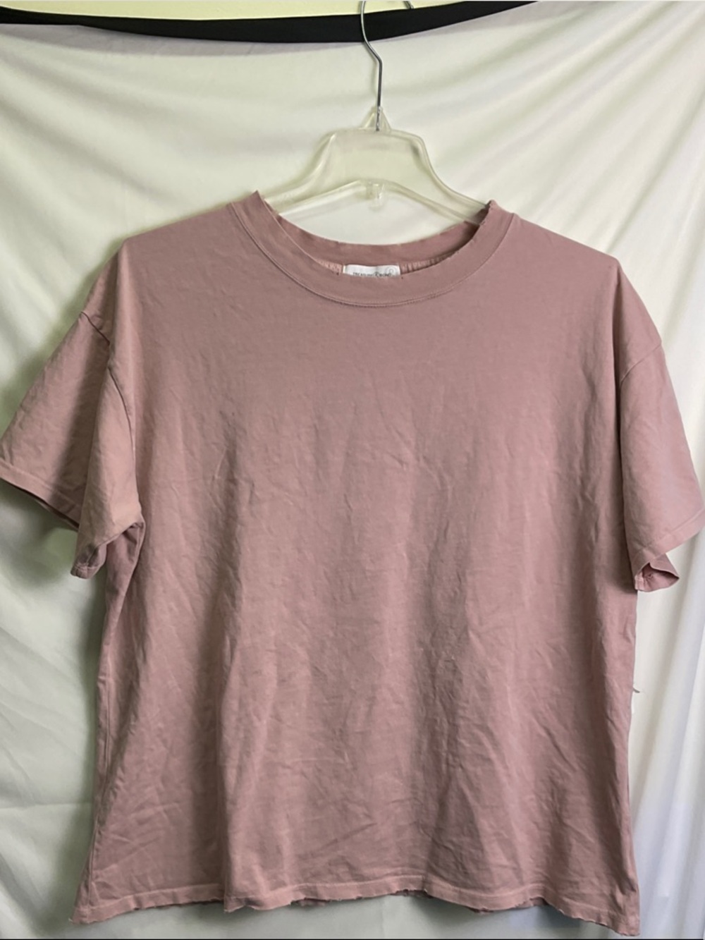 Treasure & Bond Favorite Cotton Short Sleeve Crew Tee - Pink Adobe